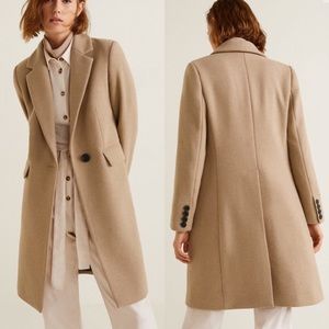 RARE FIND!!! Mango Camel Structured Coat (NWOT!)